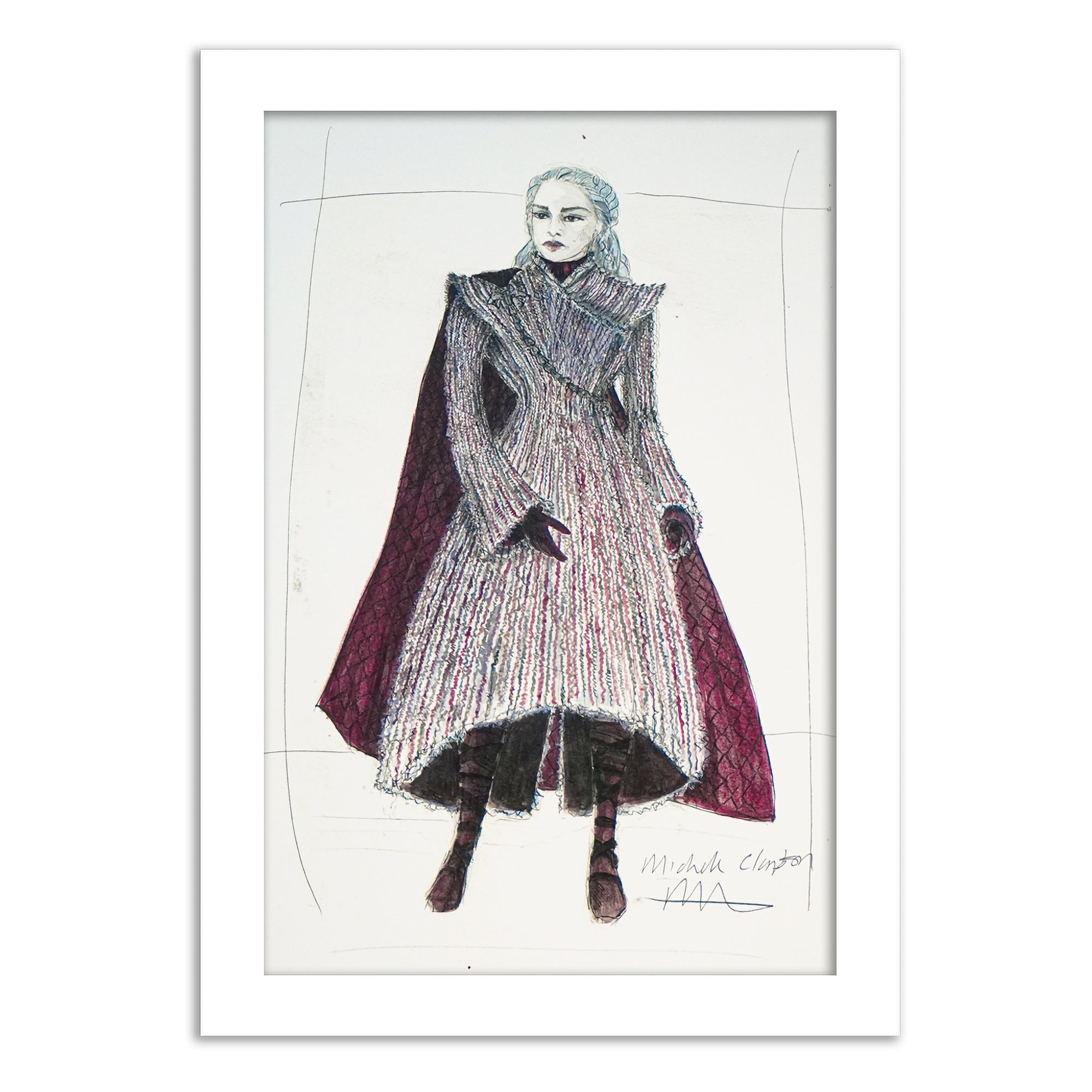 Daenerys Targaryen (Grey) - Michele Clapton Art Print Game of Thrones Studio Tour Daenerys Targaryen (Grey) - Michele Clapton Art Print Game of Thrones Studio Tour