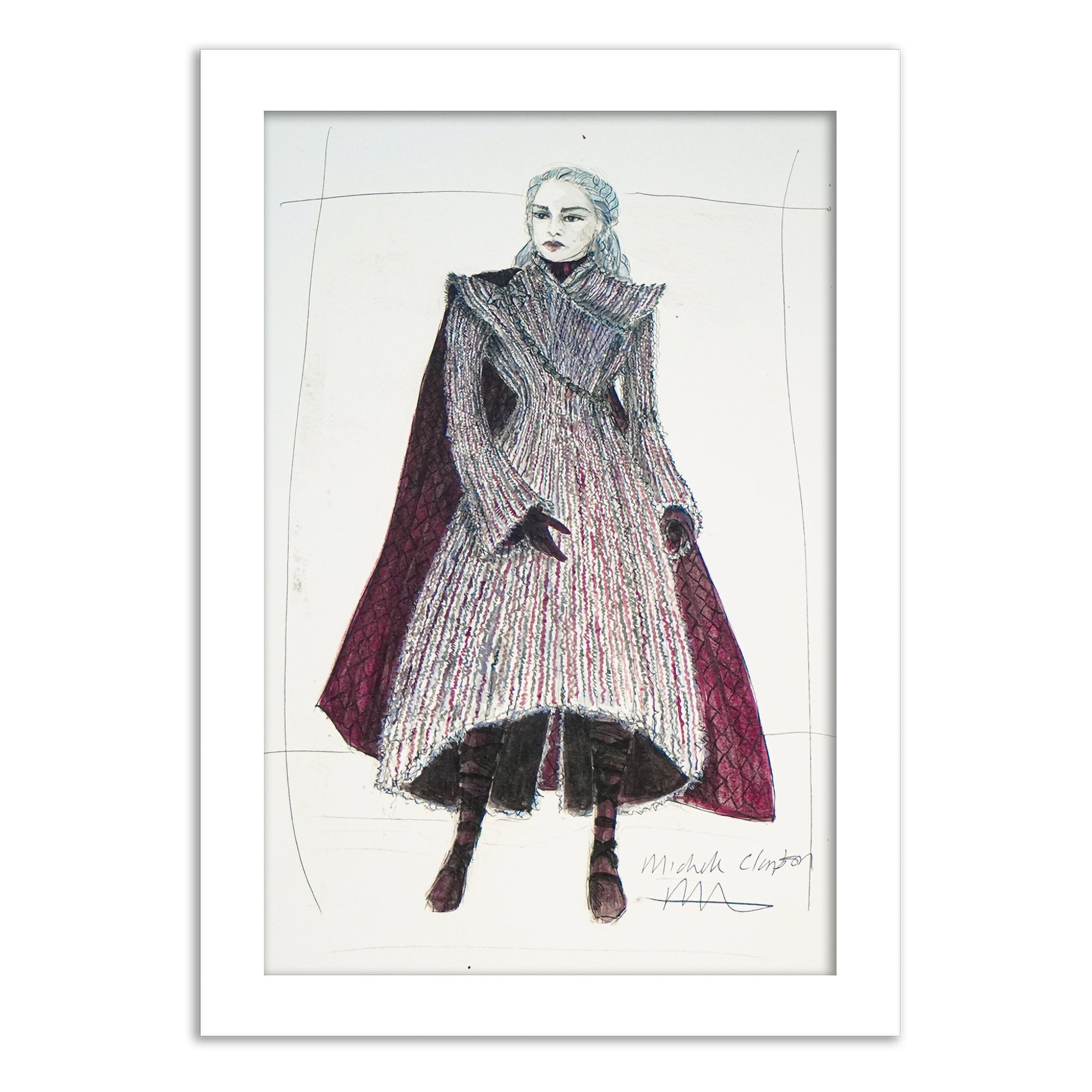 Daenerys Targaryen Grey Michele Clapton Art Print