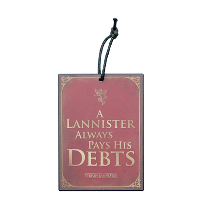 House Lannister - Debts Quote - Mini Metal Sign