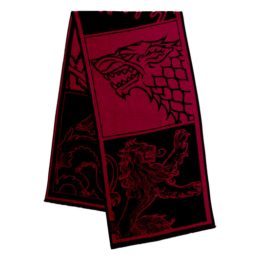 House Sigils - Red/Black Woollen Scarf
