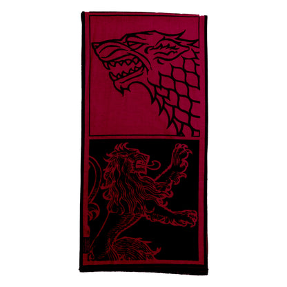 House Sigils - Red/Black Woollen Scarf