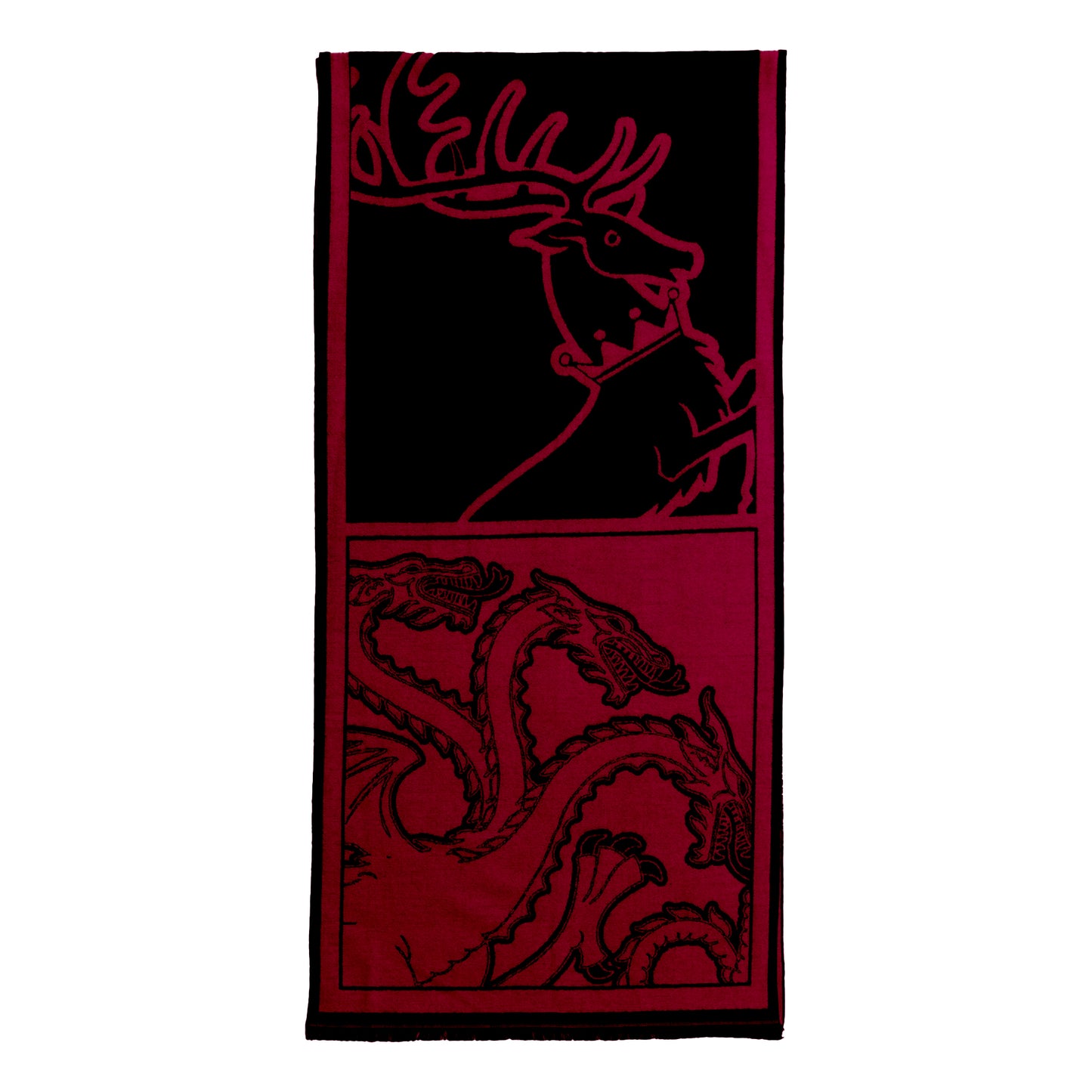 House Sigils - Red/Black Woollen Scarf