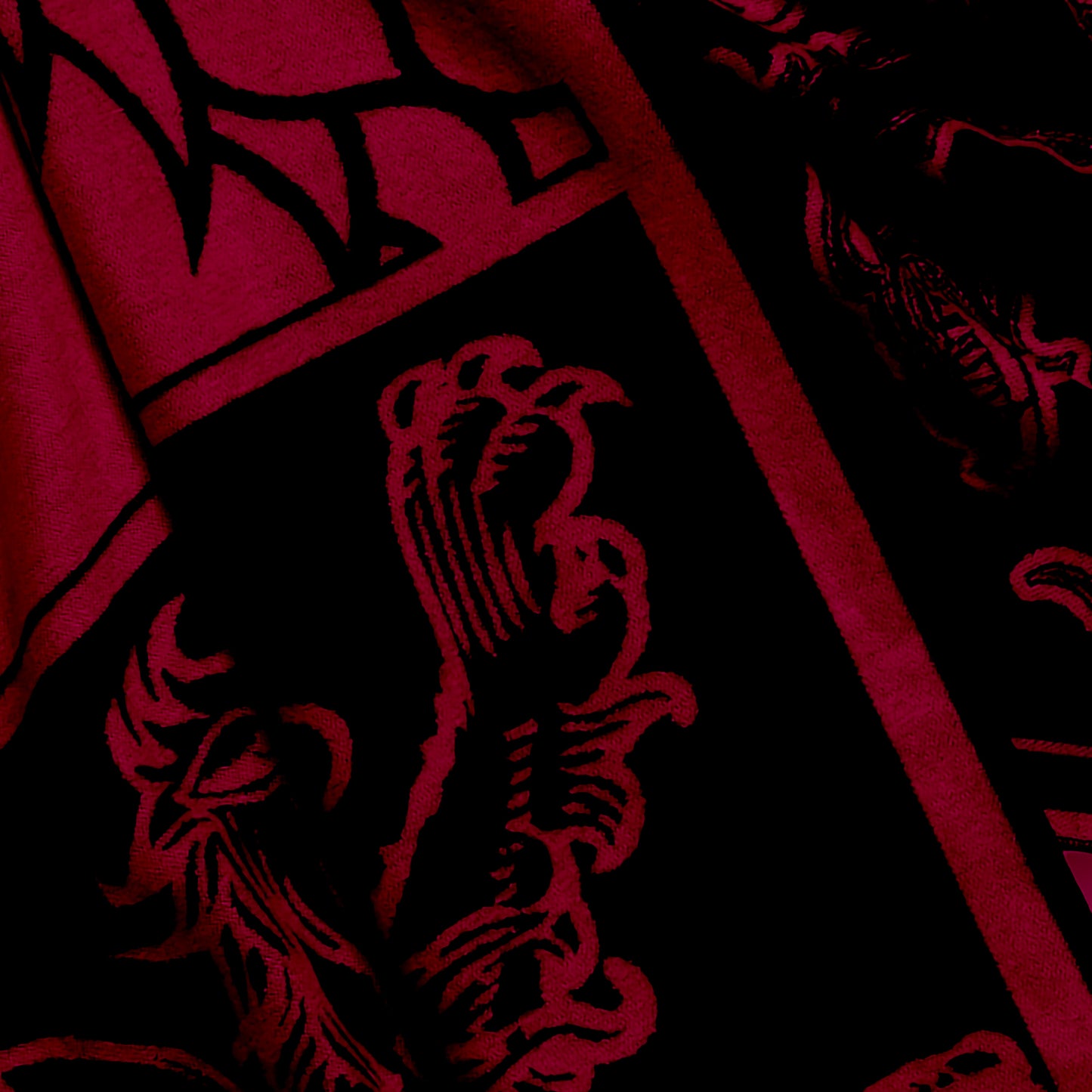 House Sigils - Red/Black Woollen Scarf