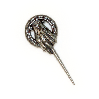 Iron Throne - Hand of the King - Antique Silver Brooch