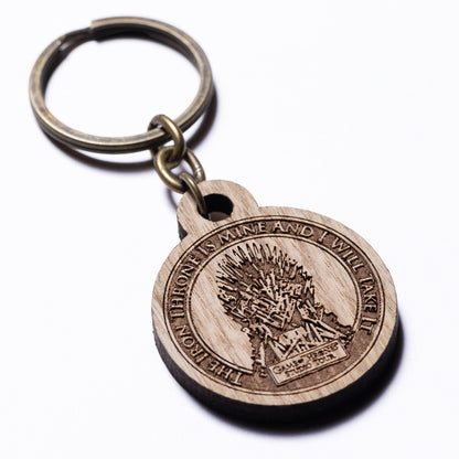 Iron Throne - Wooden Keyring