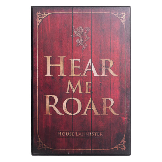 House Lannister - House Motto - Wooden Plaque