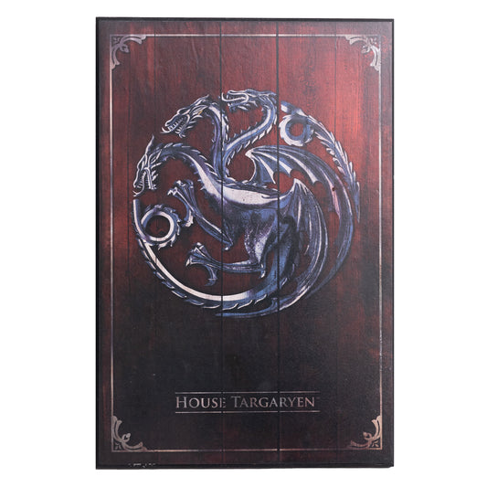 House Targaryen - House Sigil - Wooden Plaque